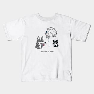 Dogs Like To Drool Kids T-Shirt